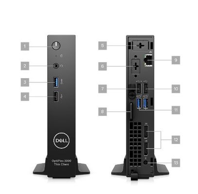 Grafica UHD Wyse 5070 Mini PC Cloud Desktop Dell Thin Client con 4 GB di RAM e 16 GB di SSD