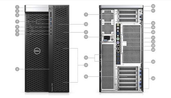 DELL T7920 Precision Tower Workstation Xeon Gold 5122 3.6GHz Stazione di lavoro professionale
